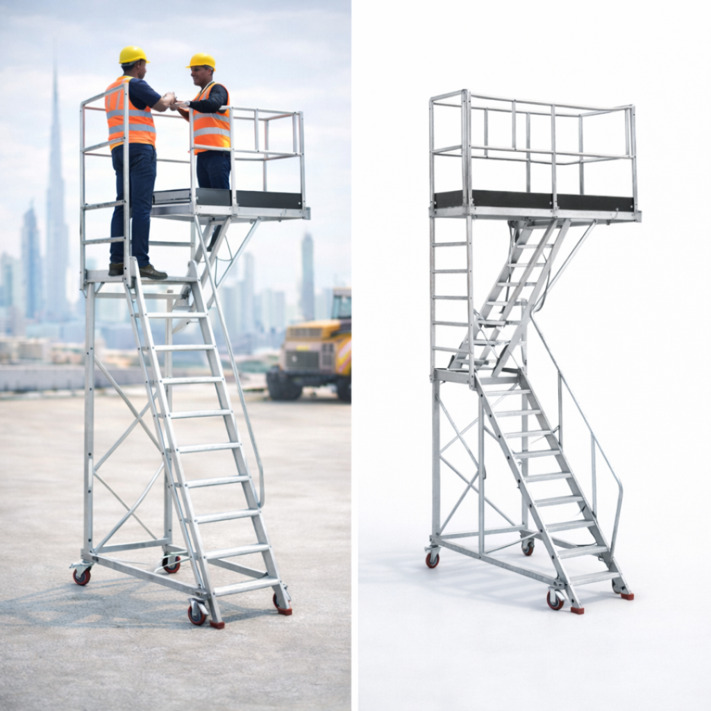 Aluminium Cantilever Staircase Ladder UAE for Extended Access