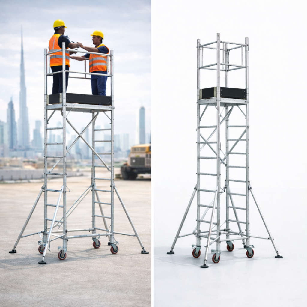 Aluminium Mobile Narrow Scaffolding UAE for Compact Access Solutions