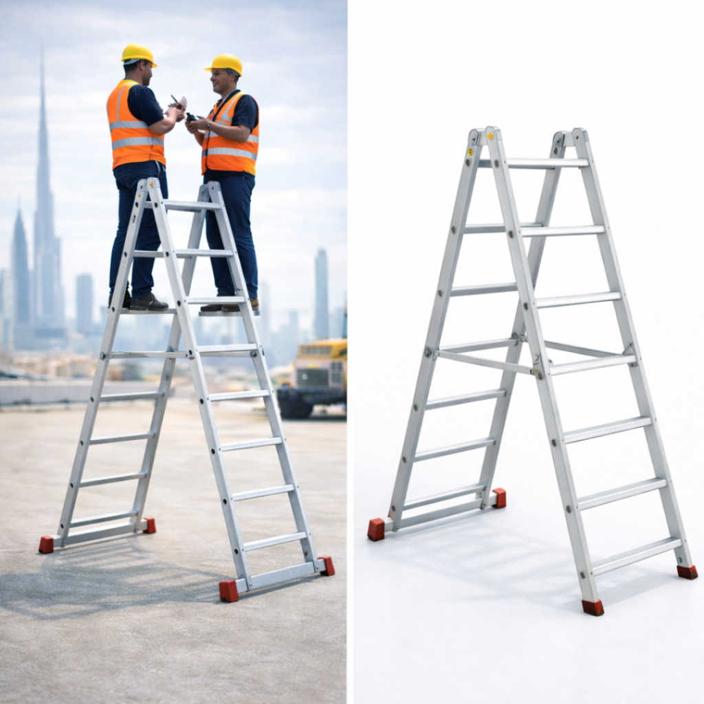 Heavy Duty Two Way Aluminium Ladder UAE for Dual-Side Industrial Access