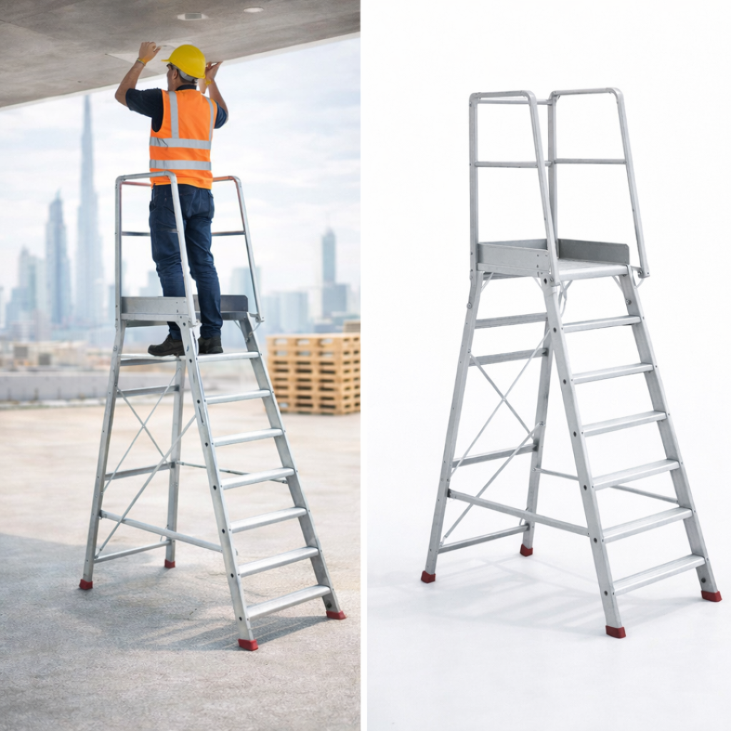 Platform Aluminium Ladder UAE for Stable and Safe Elevated Work